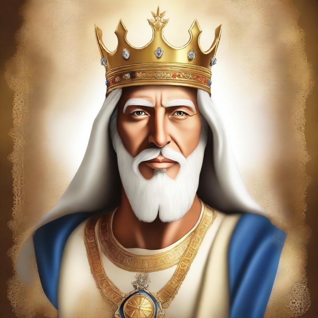 Create a poster featuring David, the King of Israel