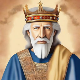 Create a poster featuring David, the King of Israel