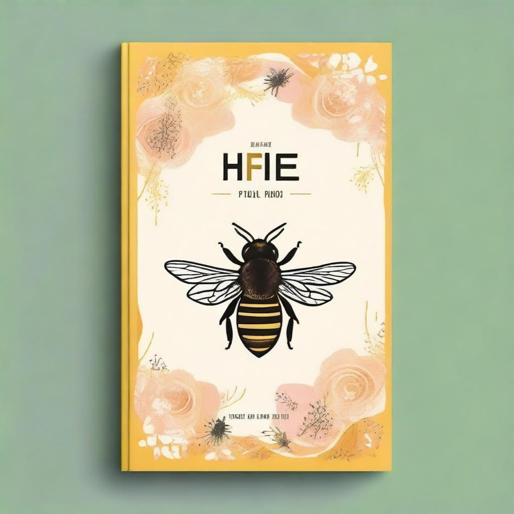 Create a book cover for a collection of poems titled 'Literary Hive'