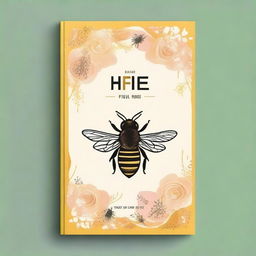 Create a book cover for a collection of poems titled 'Literary Hive'