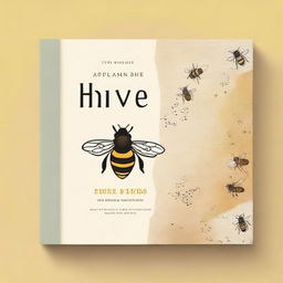 Create a book cover for a collection of poems titled 'Literary Hive'