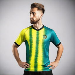 A stunning and stylish futsal jersey with a sleek design, vibrant colors, and modern patterns