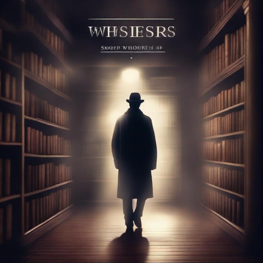 Create a book cover for a novel titled 'Whispers in the Bookstore'