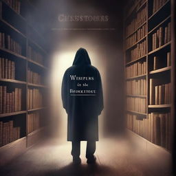 Create a book cover for a novel titled 'Whispers in the Bookstore'