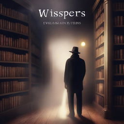 Create a book cover for a novel titled 'Whispers in the Bookstore'