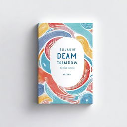 Create a book mock-up featuring a hardcover book standing upright on a clean, white surface