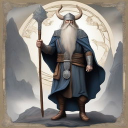 Create a striking image of Odin, the Norse god, with the title 'The Mayziah'