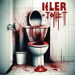 A horror movie poster featuring a killer toilet