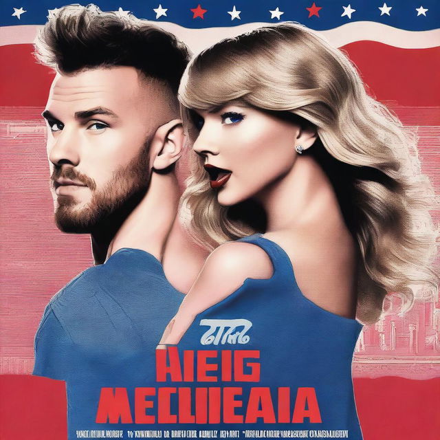 A Netflix movie poster featuring Taylor Swift's song 'Miss Americana and the Heartbreak Prince' with Travis Kelce