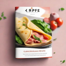 A vibrant and engaging ebook cover for a savory crepe recipe book