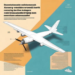 Create a cover for an aviation research paper in A-4 vertical format