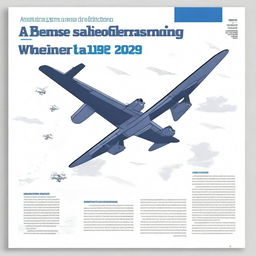 Create a cover for an aviation research paper in A-4 vertical format