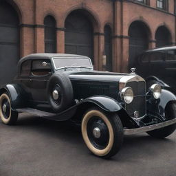 Luxury cars conceived in a dieselpunk theme, combining elements of retro-futurism and Art Deco elegance with gritty mechanical details and diesel-powered engines.