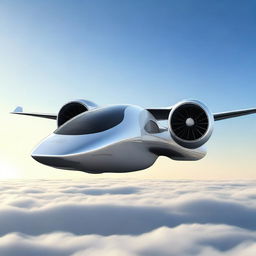 A state-of-the-art VTOL jet designed with four powerful jet engines, one positioned at each corner