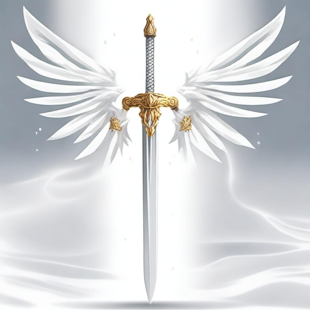 An anime-style fantasy image of a legendary sword named 'Bellaluz'