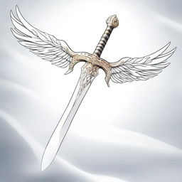 An anime-style fantasy image of a legendary sword named 'Bellaluz'