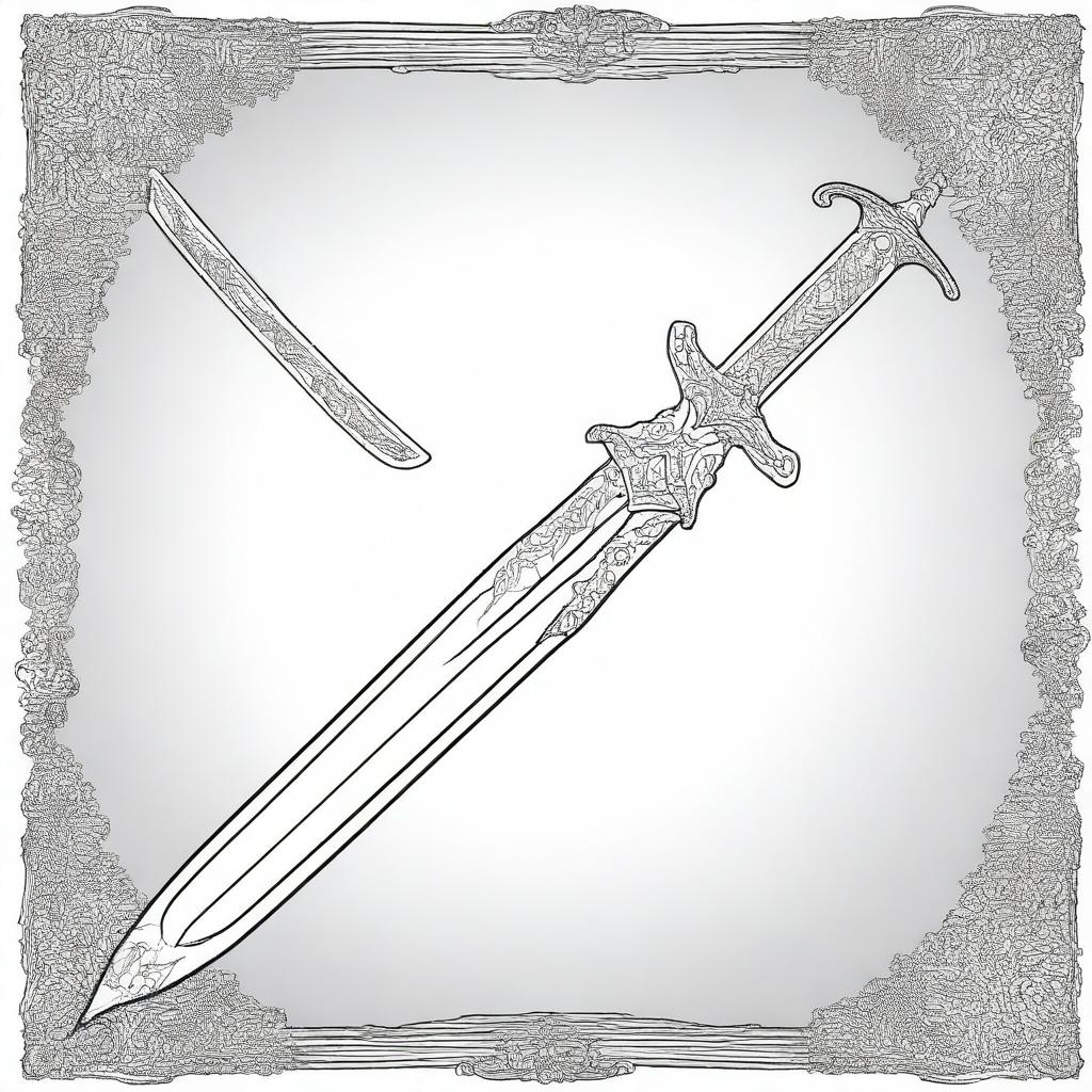 A fantasy anime-style image of the legendary sword 'Bellaluz