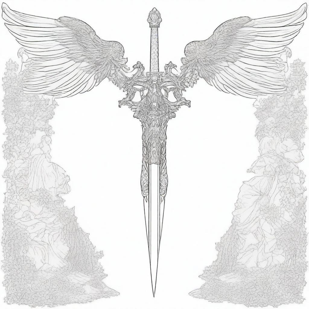 A fantasy anime-style image of the legendary sword 'Bellaluz