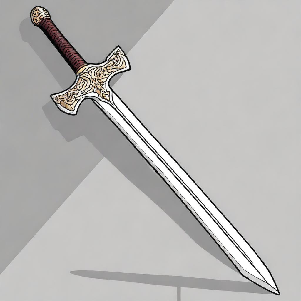 A fantasy anime-style image of the legendary sword 'Bellaluz