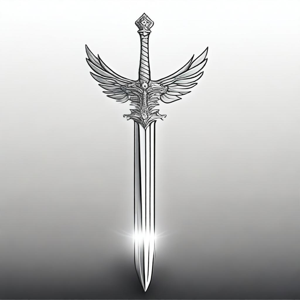 A fantasy anime-style image of the legendary sword 'Bellaluz