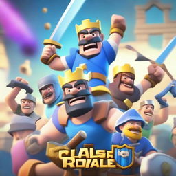 A vibrant and eye-catching YouTube thumbnail for a Clash Royale video