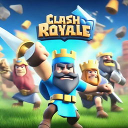 A vibrant and eye-catching YouTube thumbnail for a Clash Royale video