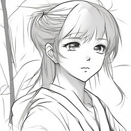 Convert the provided image into an anime sketch