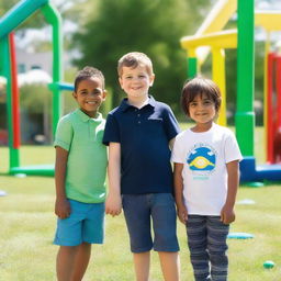 Luke, who is 2 years old, smiled and thanked his friends Mohammad, who is 11 years old, and Michelle, who is 10 years old, saying they were the best friends ever