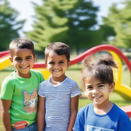 Luke, who is 2 years old, smiled and thanked his friends Mohammad, who is 11 years old, and Michelle, who is 10 years old, saying they were the best friends ever