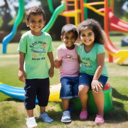 Luke, who is 2 years old, smiled and thanked his friends Mohammad, who is 11 years old, and Michelle, who is 10 years old, saying they were the best friends ever