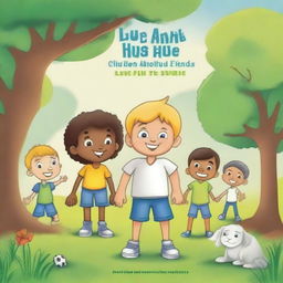 Create a back cover for a children's book titled 'Luke and His Helpful Friends'