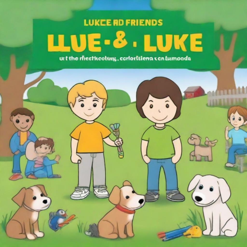 Create a back cover for a book titled 'Luke and His Helpful Friends'