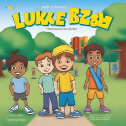 Create a back cover for a book titled 'Luke and His Helpful Friends'