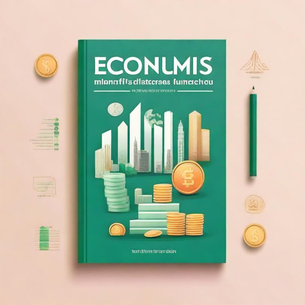 A simple and clean textbook cover design for an economics textbook