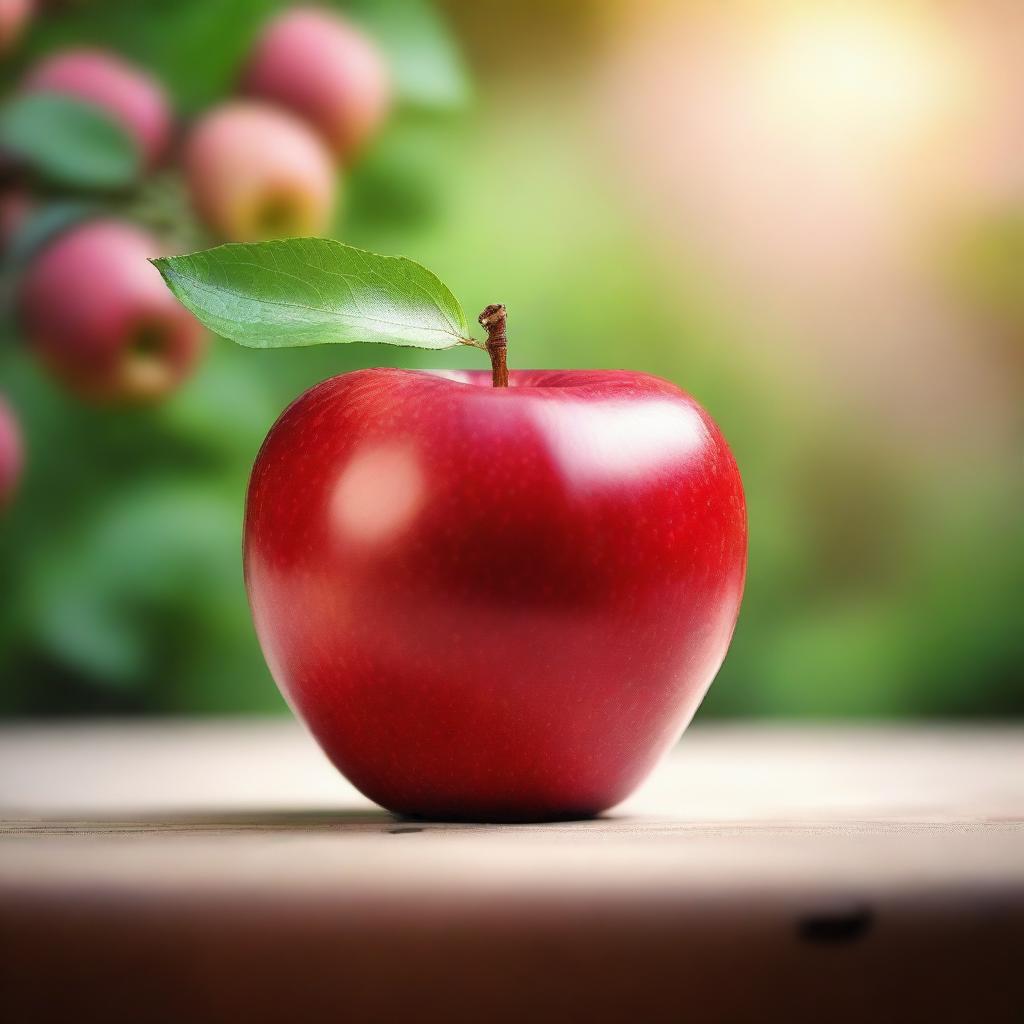 Create an image illustrating the phrase 'The Apple of My Eye