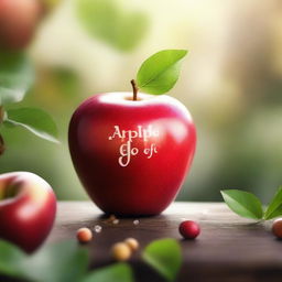 Create an image illustrating the phrase 'The Apple of My Eye