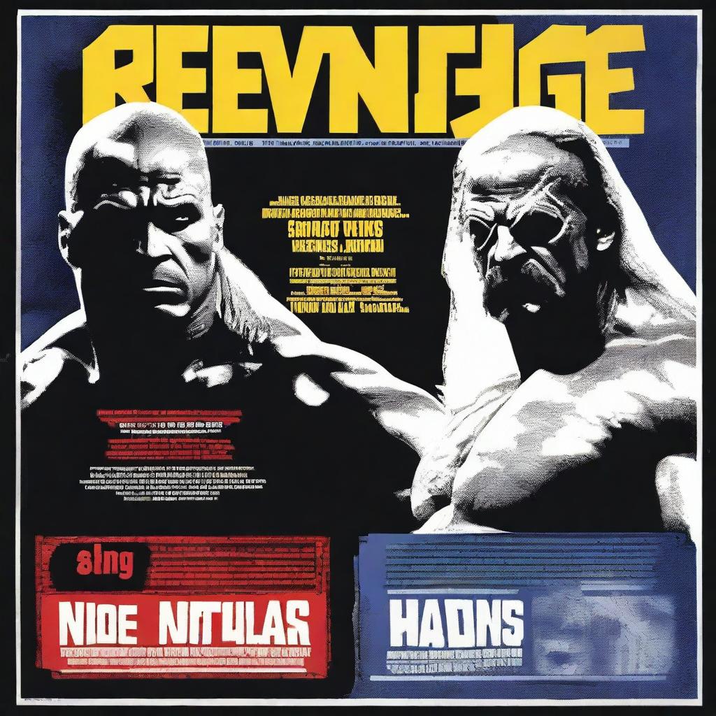 A dramatic poster design featuring Sting and Hulk Hogan as the central figures