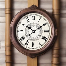A detailed and elegant classic clock, showcasing intricate designs and craftsmanship