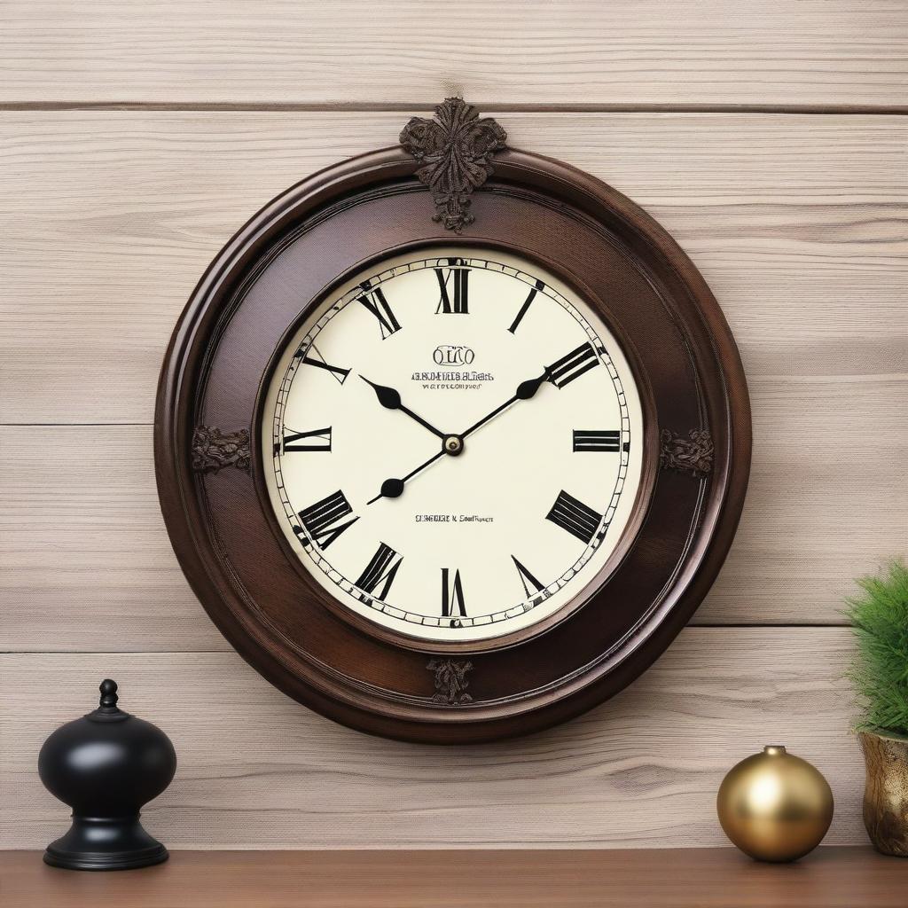 A detailed and elegant classic clock, showcasing intricate designs and craftsmanship