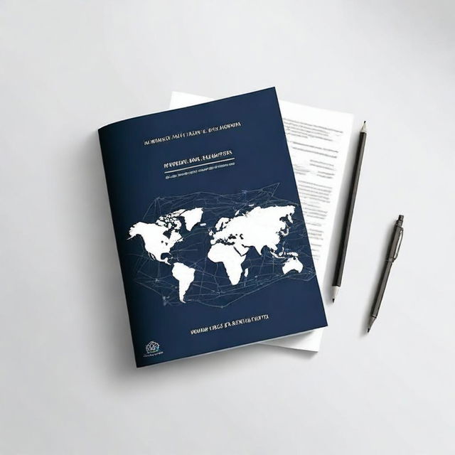 Design a professional cover page for an internship report in international trade