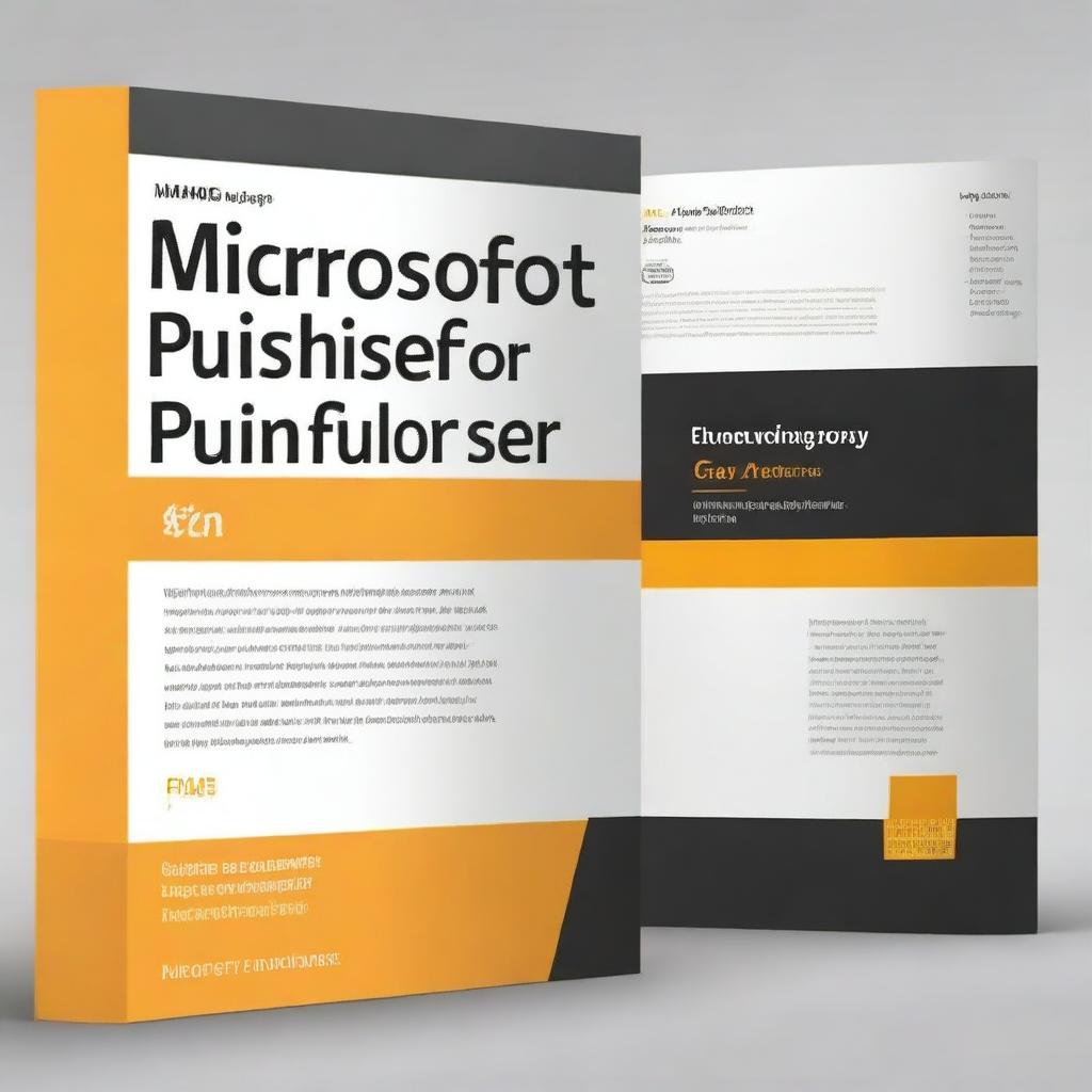 Create a book cover for a guide titled 'Microsoft Publisher for Book Composing: A Guide Book'