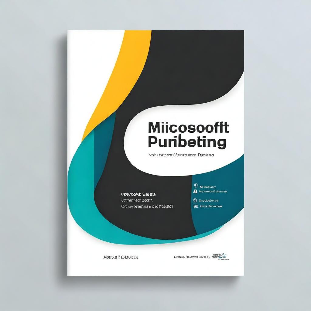 Create a book cover for a guide titled 'Microsoft Publisher for Book Composing: A Guide Book'