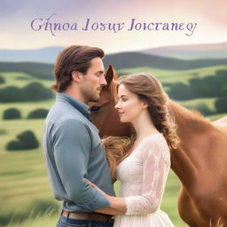 A contemporary romance book cover featuring a woman, a horse, and a man