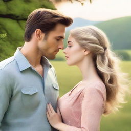 A contemporary romance book cover featuring a woman, a horse, and a man