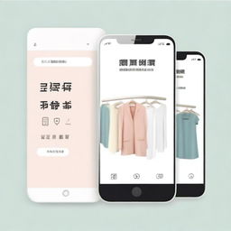 Create a cover image for a business plan of an app called '试衣间' (Fitting Room)