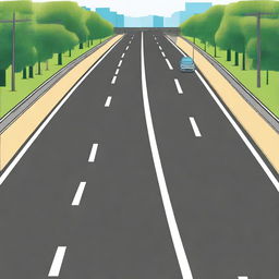 Create a professional cover page with a background of road infrastructure