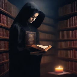 A dark romance story titled 'The Books That Bind Us'