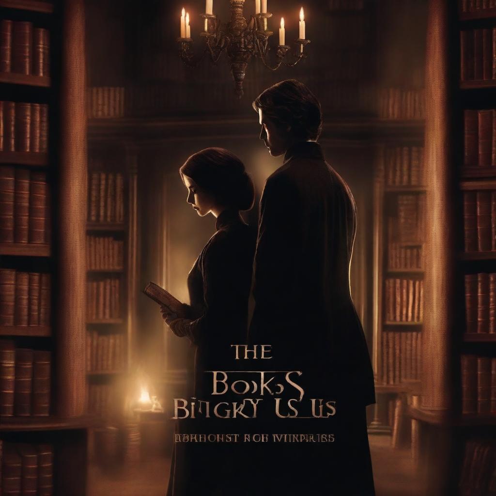 A dark romance story titled 'The Books That Bind Us'