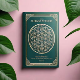 Create a book cover featuring the Flower of Life symbol prominently