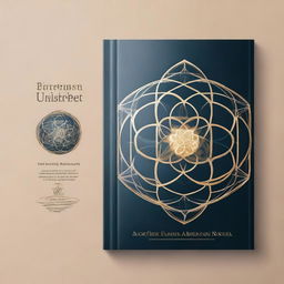 Create a book cover featuring the Flower of Life symbol prominently